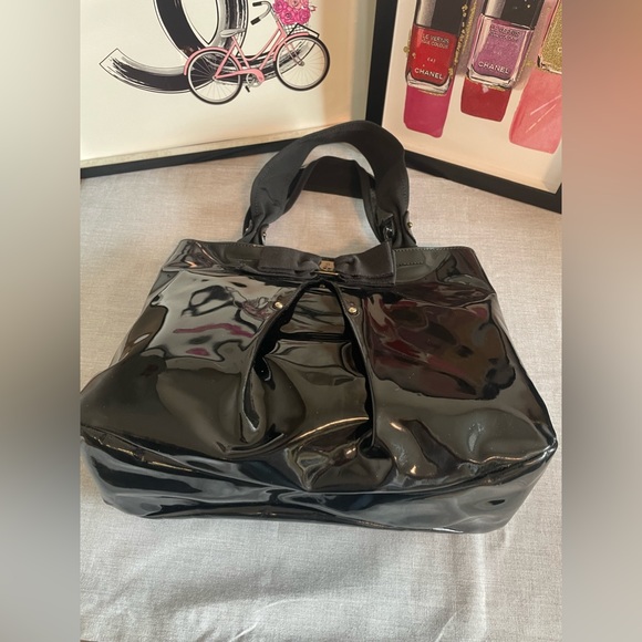 Salvatore Ferragamo Selene Patent Bow Tote - Picture 6 of 10